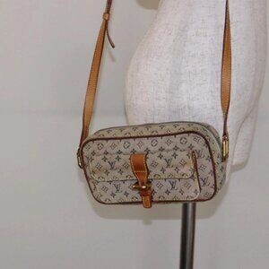 LOUIS VUITTON Monogram Mini Juliet MM Shoulder Bag Blue M92004 LV Auth bs28619